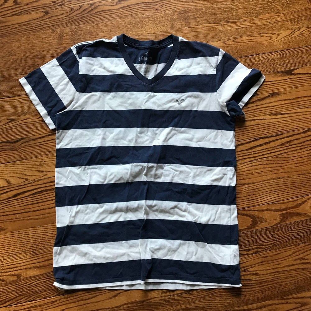 Blue & White Hollister Tee
